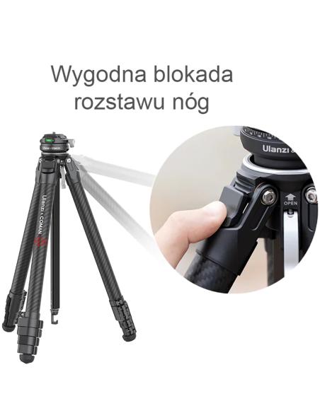 Karbonowy statyw fotograficzny ULANZI & COMAN ZERO F38 z głowicą panoramiczną