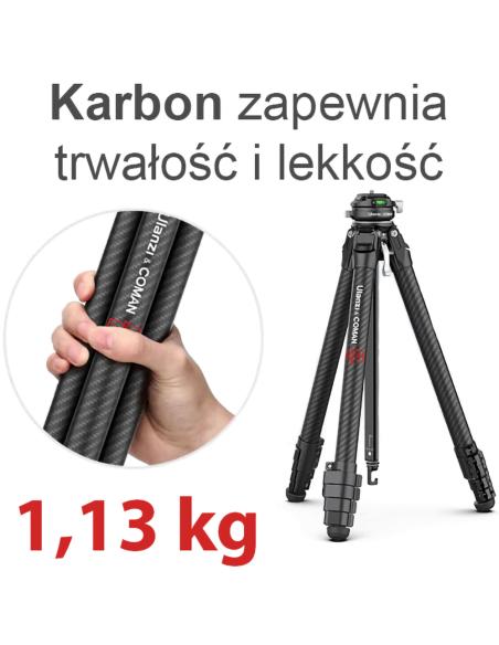 Karbonowy statyw fotograficzny ULANZI & COMAN ZERO F38 z głowicą panoramiczną