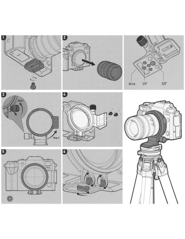 Mocowanie obrotowe Ulanzi S-63 z płytką ArcaSwiss