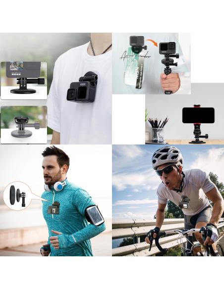 Wielofunkcyjny magnetyczny uchwyt UURIG BH-06 do kamery sportowej typu GoPro