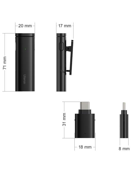 Bezprzewodowy Mikrofon Krawatowy ULANZI WM-10 T