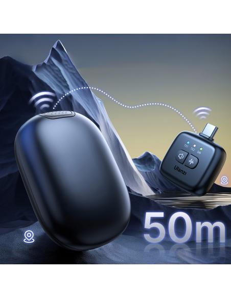 Bezprzewodowe mikrofony krawatowe WiFi 2,4 GHz Ulanzi Tiny MIC A30 z USB-C