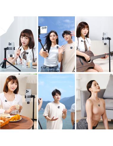 Bezprzewodowe mikrofony krawatowe WiFi 2,4 GHz...