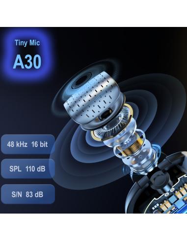 Bezprzewodowe mikrofony krawatowe WiFi 2,4 GHz...