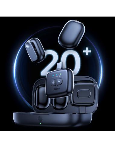 Bezprzewodowe mikrofony krawatowe WiFi 2,4 GHz...