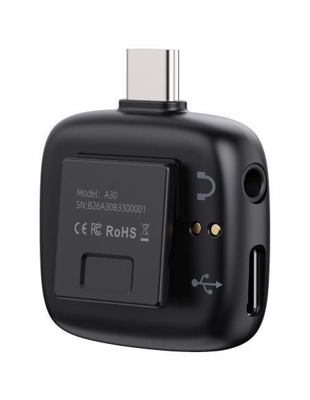 Bezprzewodowe mikrofony krawatowe WiFi 2,4 GHz Ulanzi Tiny MIC A30 z USB-C